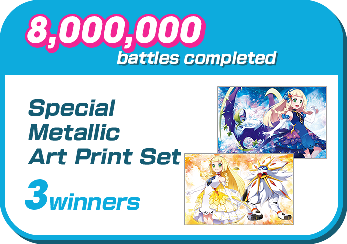 8,000,000 battles completed | Special Metallic Art Print Set 3winners